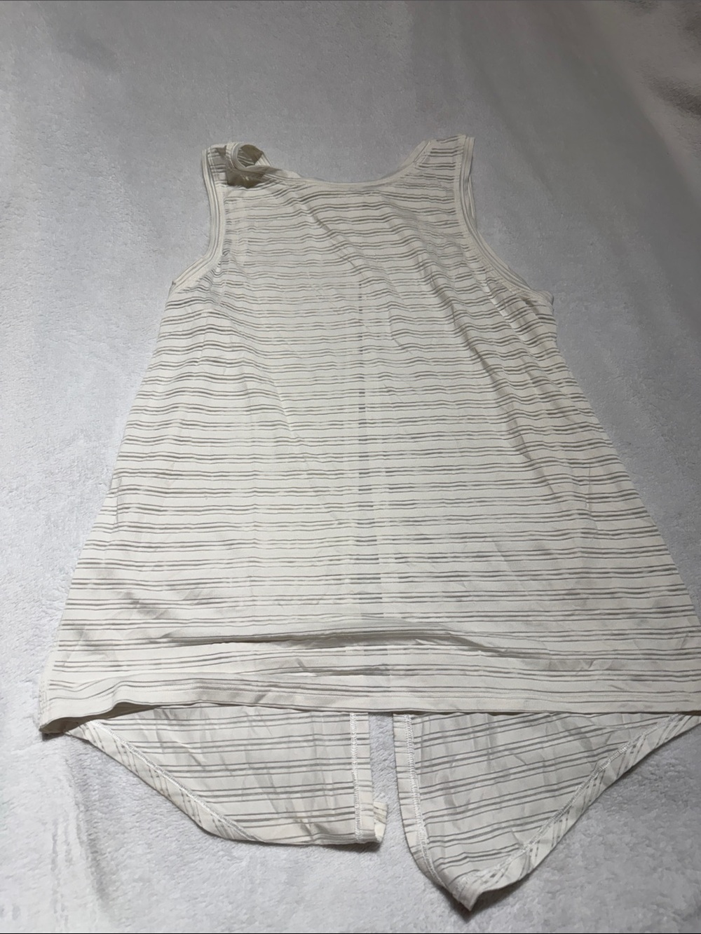 Women’s Cream Striped Tank Top